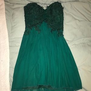 green size 6 jovani short homecoming dress